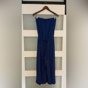 BECCA Navy Strapless Jumpsuit
